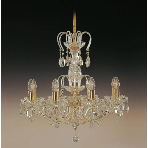 Candelabru Cristale, Sticla, Bohemia, E14, EL010660819, Crystal