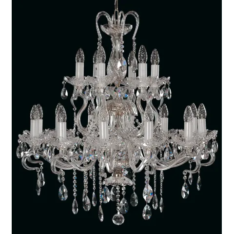 Candelabru Cristale, Sticla, Bohemia, E14, EL0106611819, Crystal