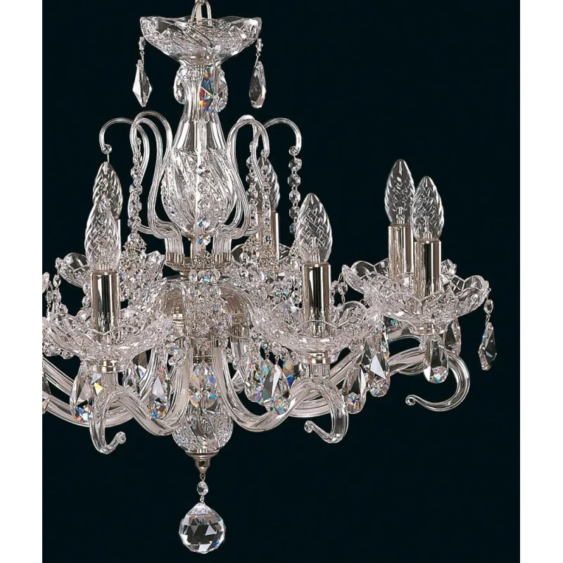 Candelabru Cristale, Sticla, Bohemia, E14, EL010661819, Crystal