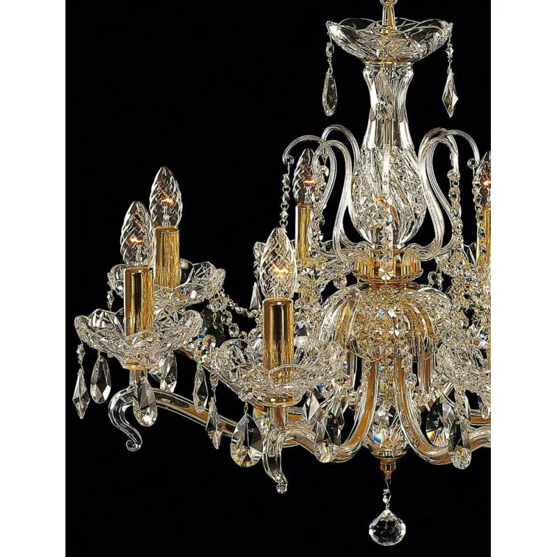 Candelabru Cristale, Sticla, Bohemia, E14, EL010661819, Crystal