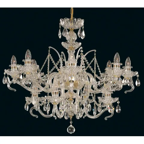 Candelabru Cristale, Sticla, Bohemia, E14, EL0106631219, Crystal