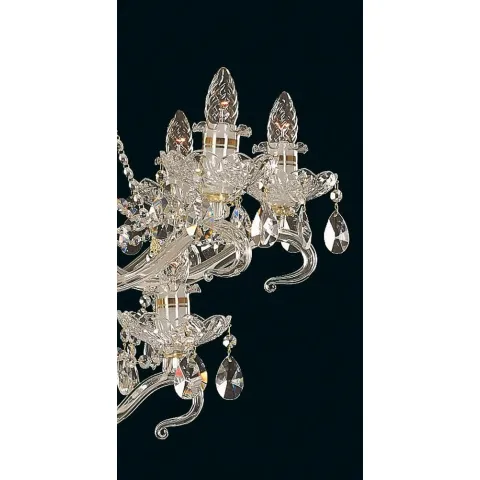 Candelabru Cristale, Sticla, Bohemia, E14, EL0106631219, Crystal