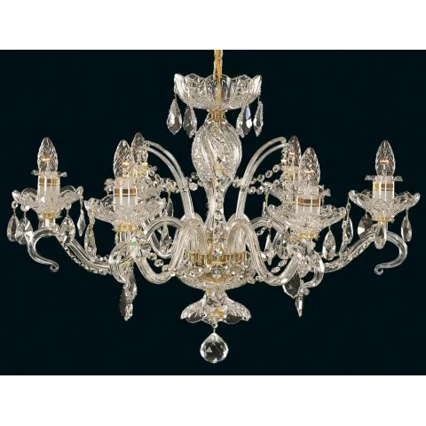 Candelabru Cristale, Sticla, Bohemia, E14, EL010663619, Crystal