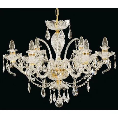 Candelabru Cristale, Sticla, Bohemia, E14, EL010663619, Crystal