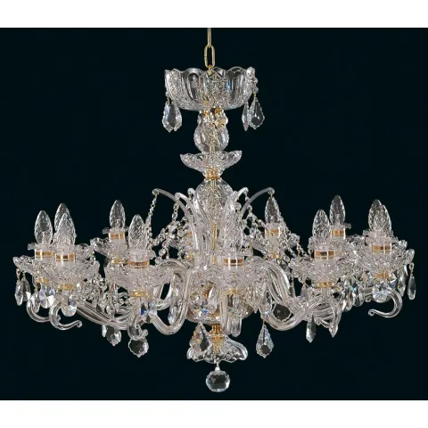 Candelabru Cristale, Sticla, Bohemia, E14, EL0106641219, Crystal