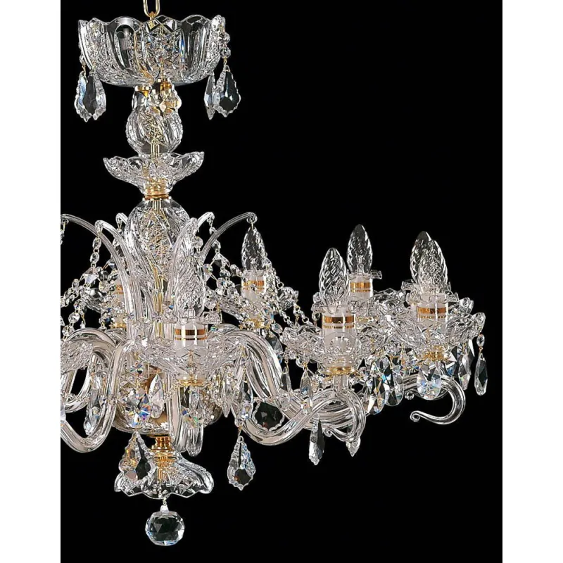 Candelabru Cristale, Sticla, Bohemia, E14, EL0106641219, Crystal