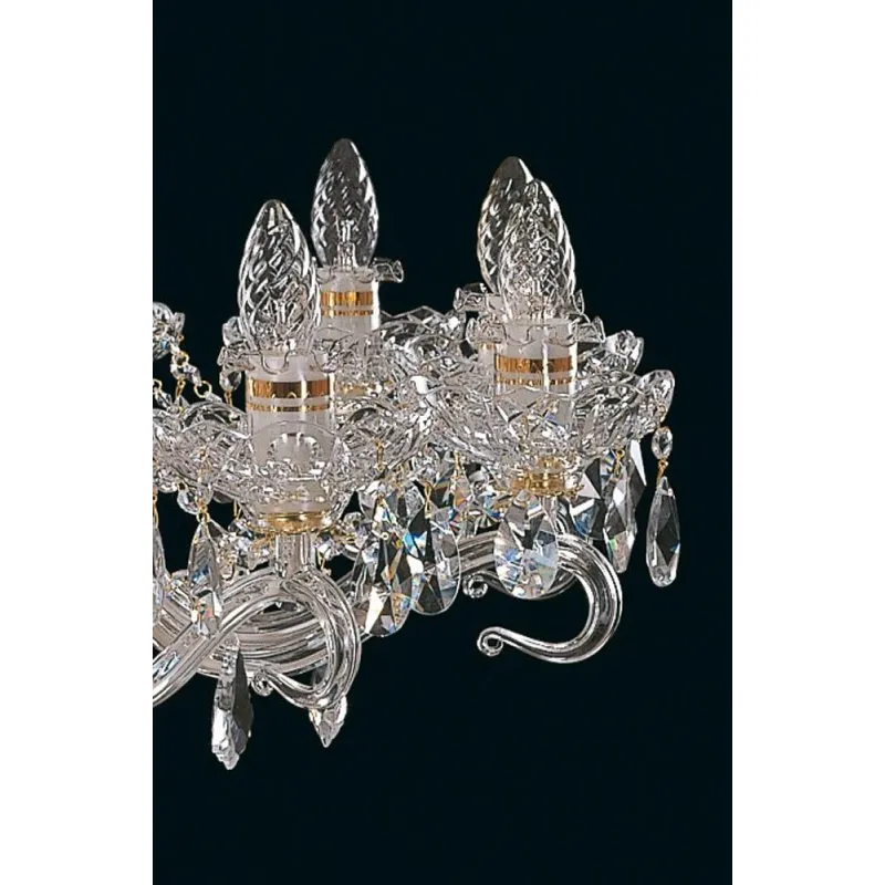 Candelabru Cristale, Sticla, Bohemia, E14, EL0106641219, Crystal