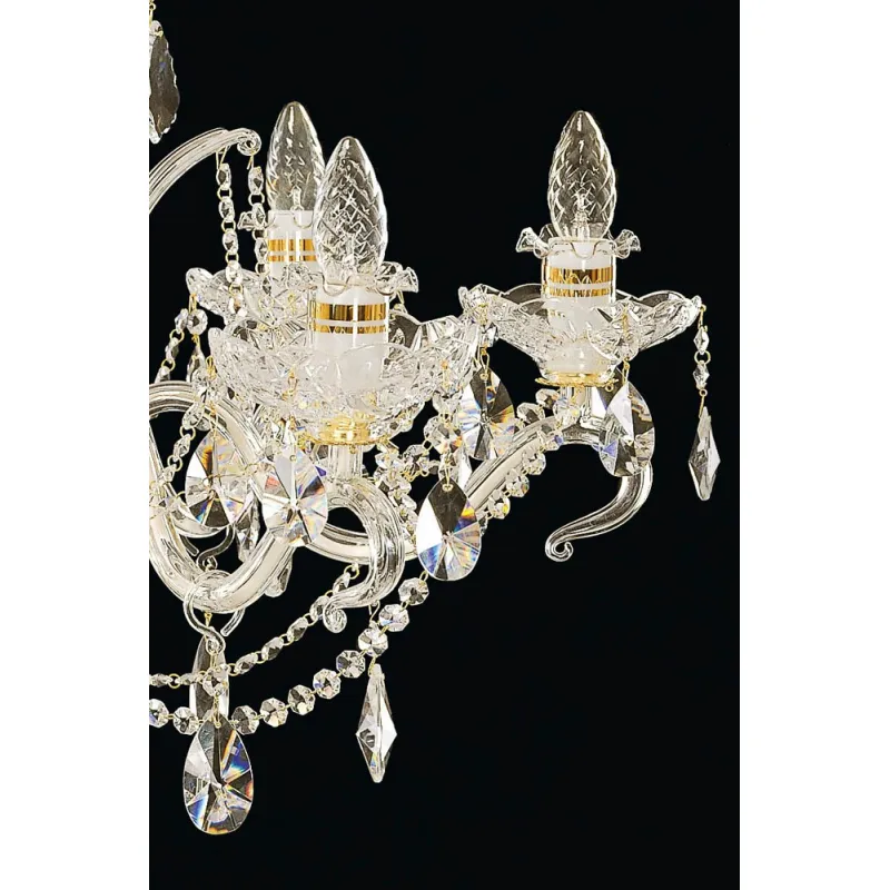 Candelabru Cristale, Sticla, Bohemia, E14, EL010665619, Crystal