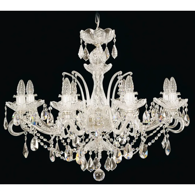 Candelabru Cristale, Sticla, Bohemia, E14, EL010665819, Crystal