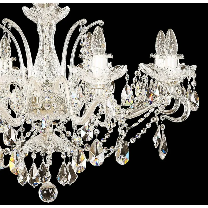 Candelabru Cristale, Sticla, Bohemia, E14, EL010665819, Crystal