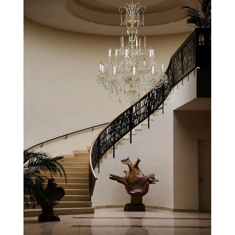 Candelabru Cristale, large, Bohemia, E14, EL0106701801, Crystal