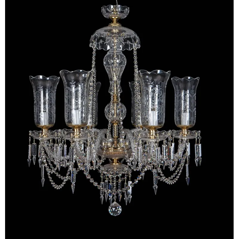 Candelabru Cristale, Sticla, Bohemia, E14, EL010673619T, Crystal