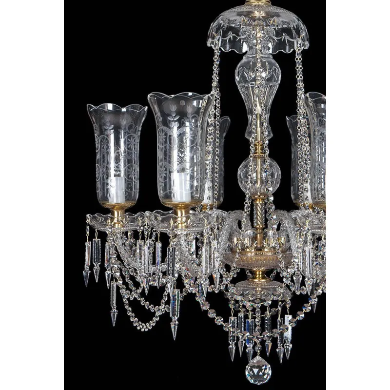 Candelabru Cristale, Sticla, Bohemia, E14, EL010673619T, Crystal