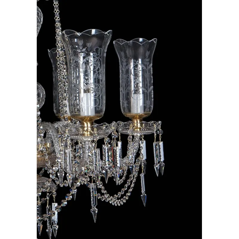 Candelabru Cristale, Sticla, Bohemia, E14, EL010673619T, Crystal