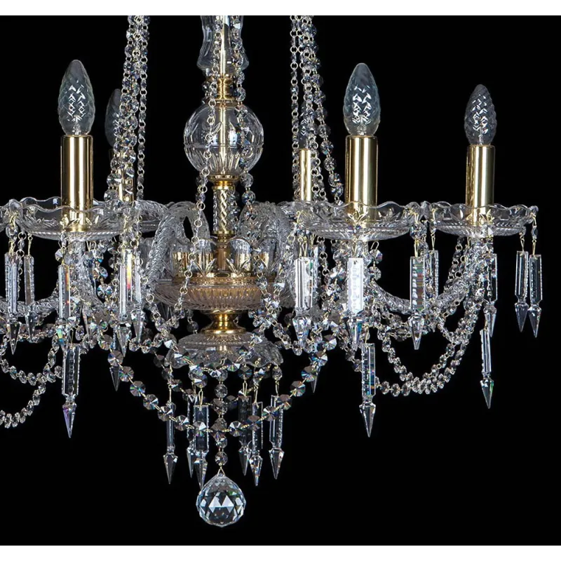 Candelabru Cristale, Sticla, Bohemia, E14, EL010673619, Crystal