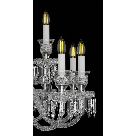 Candelabru Cristale, lux, Bohemia, E14, EL01067612+603AD4, Crystal