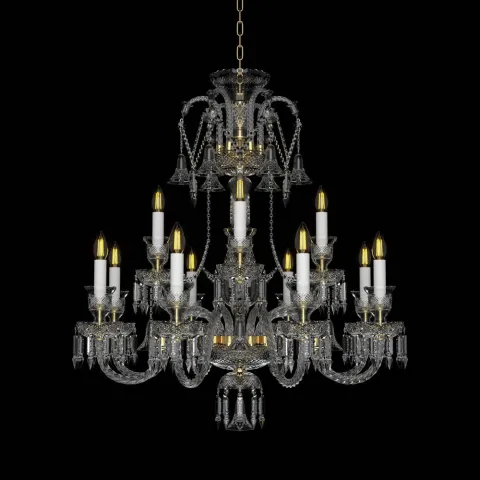 Candelabru Cristale, lux, Bohemia, E14, EL0106768+403AD4, Crystal