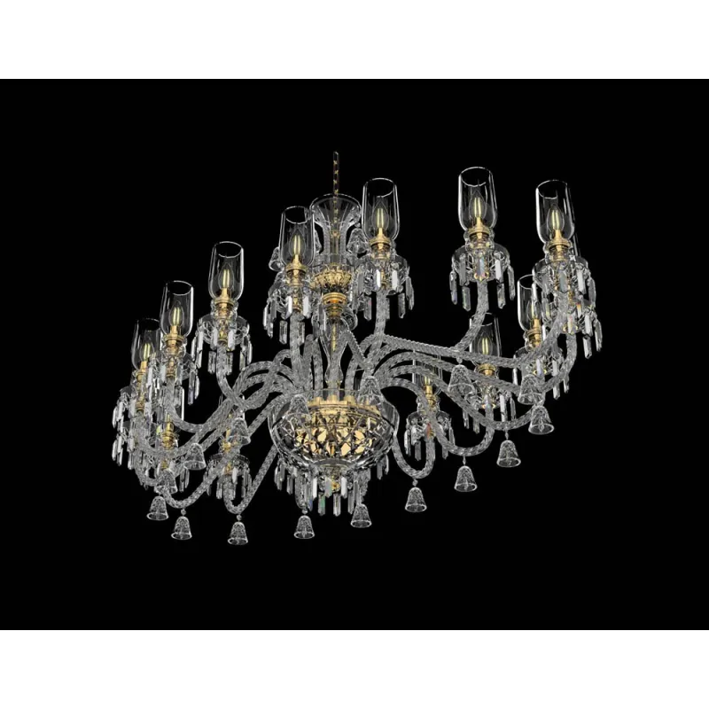 Candelabru Cristale, lux, Bohemia, E14, EL0106781603AB3TBOVAL, Crystal