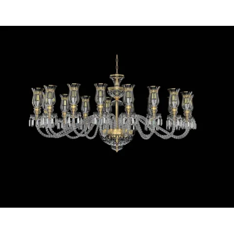 Candelabru Cristale, lux, Bohemia, E14, EL0106781603ABTOVAL, Crystal