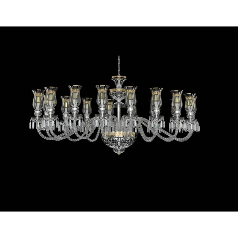 Candelabru Cristale, lux, Bohemia, E14, EL0106781603ABTOVAL, Crystal