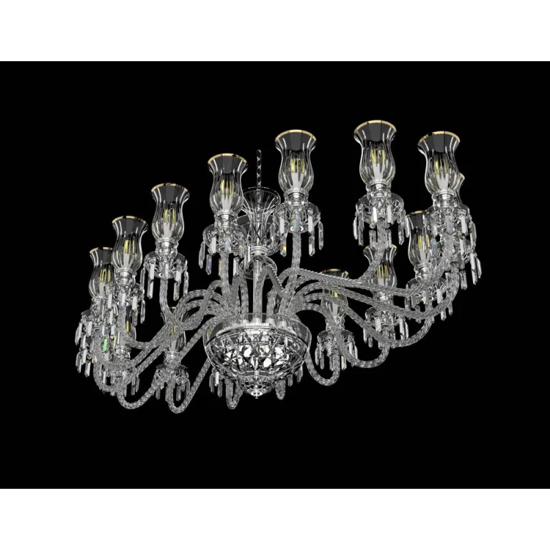 Candelabru Cristale, lux, Bohemia, E14, EL0106781603TOVAL, Crystal