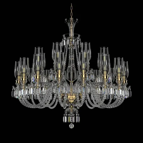 Candelabru Cristale, lux, Bohemia, E14, EL0106782403AB3T, Crystal