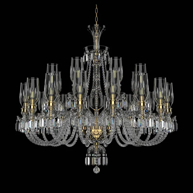 Candelabru Cristale, lux, Bohemia, E14, EL0106782403AB3T, Crystal