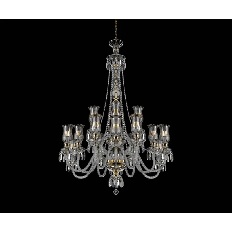 Candelabru Cristale, lux, Bohemia, E14, EL0106786+6+603T, Crystal