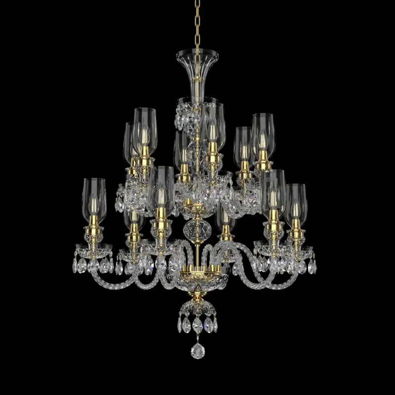 Candelabru Cristale, lux, Bohemia, E14, EL0106786+602AB3T, Crystal