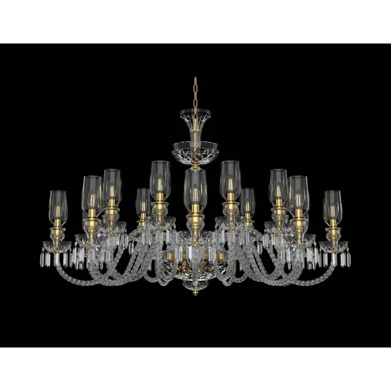 Candelabru Cristale, lux, Bohemia, E14, EL0106789+903AB3T, Crystal