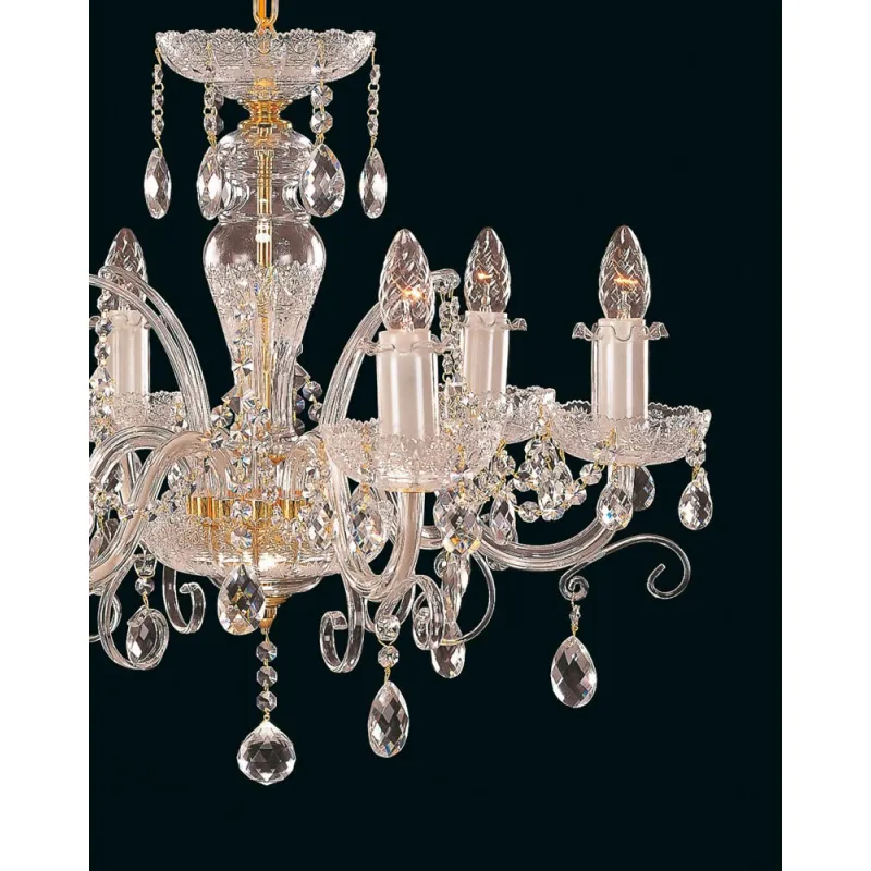 Candelabru Cristale, Sticla, Bohemia, E14, EL010681601, Crystal