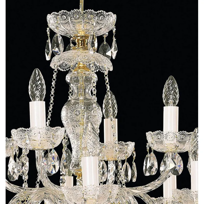 Candelabru Cristale, Sticla, Bohemia, E14, EL0106841202, Crystal