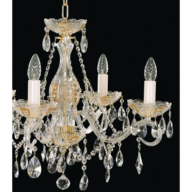 Candelabru Cristale, Sticla, Bohemia, E14, EL010687402, Crystal