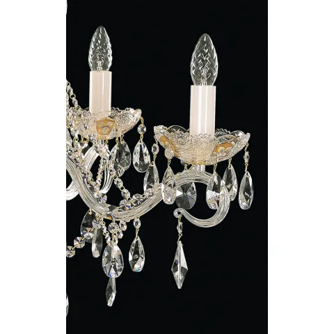 Candelabru Cristale, Sticla, Bohemia, E14, EL010687402, Crystal