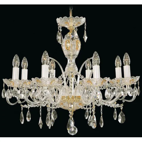 Candelabru Cristale, Sticla, Bohemia, E14, EL010687802, Crystal