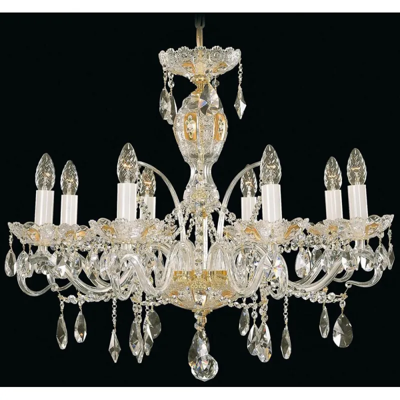 Candelabru Cristale, Sticla, Bohemia, E14, EL010687802, Crystal