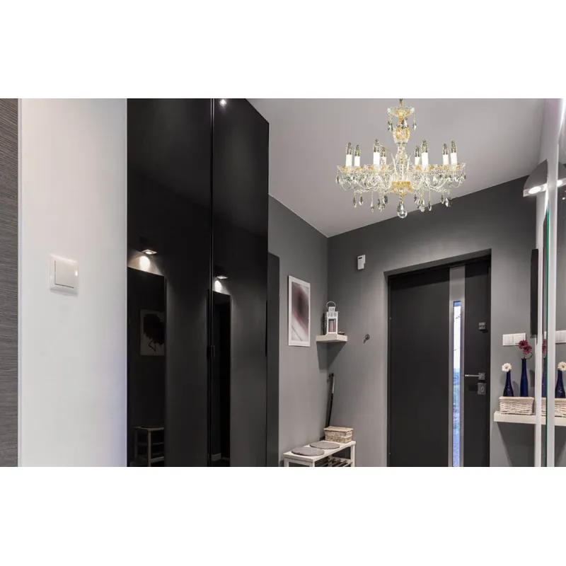 Candelabru Cristale, Sticla, Bohemia, E14, EL010687802, Crystal