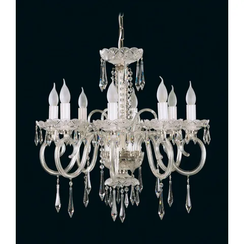 Candelabru Cristale, Sticla, Bohemia, E14, EL010688803, Crystal