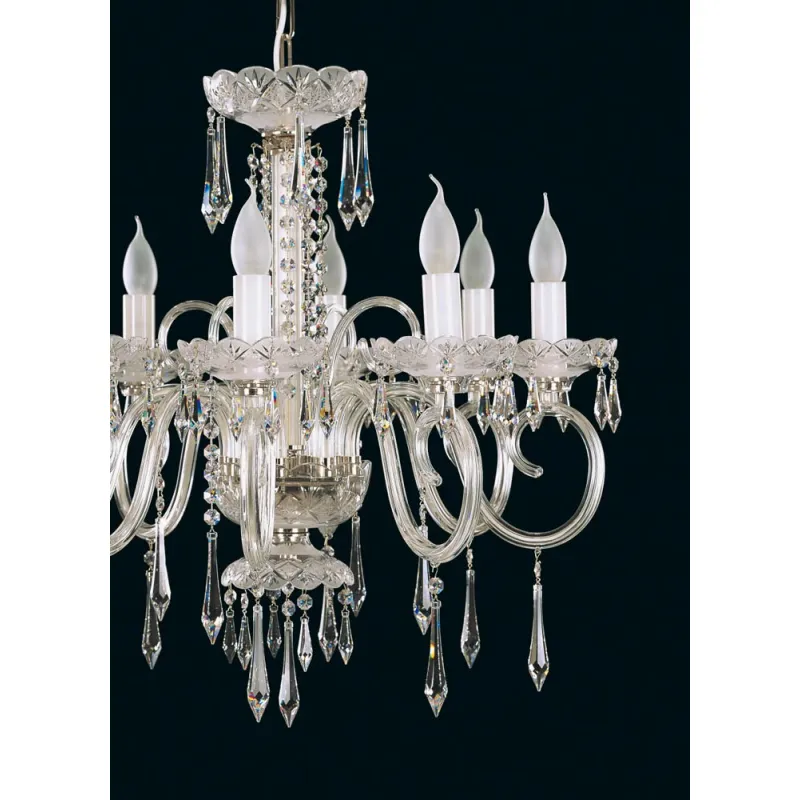 Candelabru Cristale, Sticla, Bohemia, E14, EL010688803, Crystal