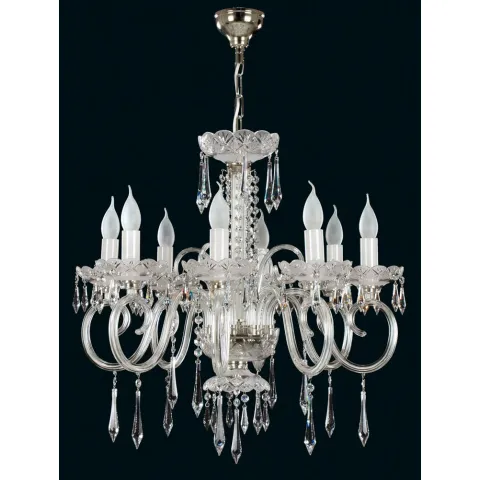 Candelabru Cristale, Sticla, Bohemia, E14, EL010688803, Crystal