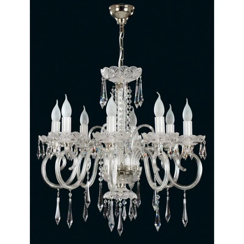 Candelabru Cristale, Sticla, Bohemia, E14, EL010688803, Crystal