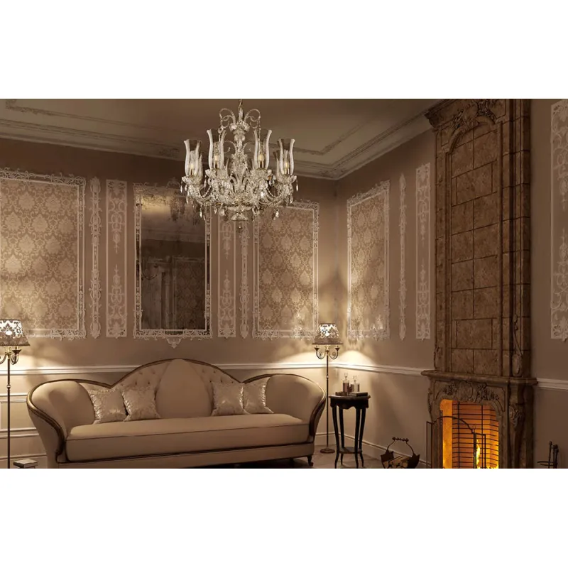 Candelabru Cristale, Bohemia, E14, EL0106898+301TPB, Crystal