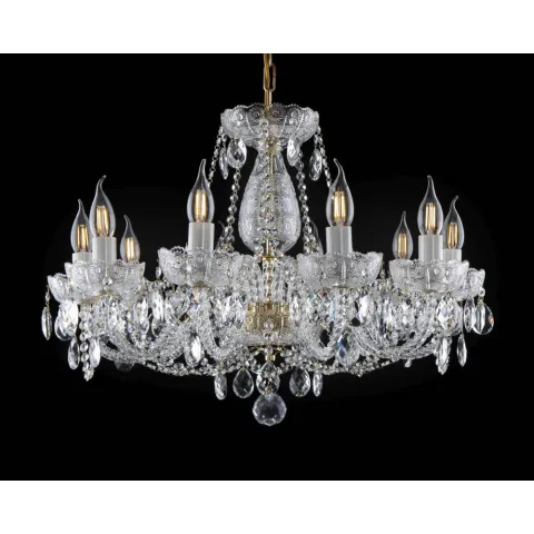 Candelabru Cristale, Sticla, Bohemia, E14, EL0106921001, Crystal