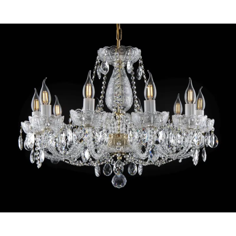 Candelabru Cristale, Sticla, Bohemia, E14, EL0106921001, Crystal