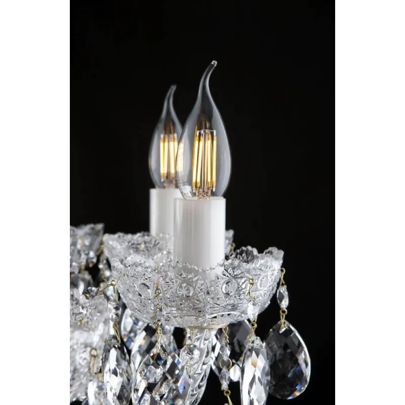 Candelabru Cristale, Sticla, Bohemia, E14, EL0106921001, Crystal