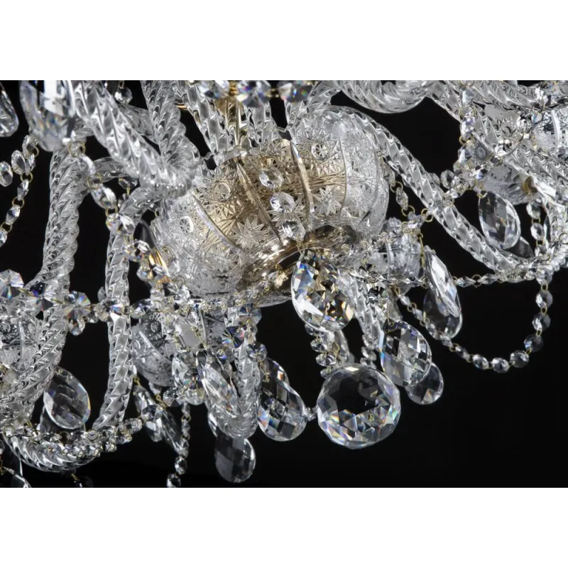 Candelabru Cristale, Sticla, Bohemia, E14, EL0106921001, Crystal