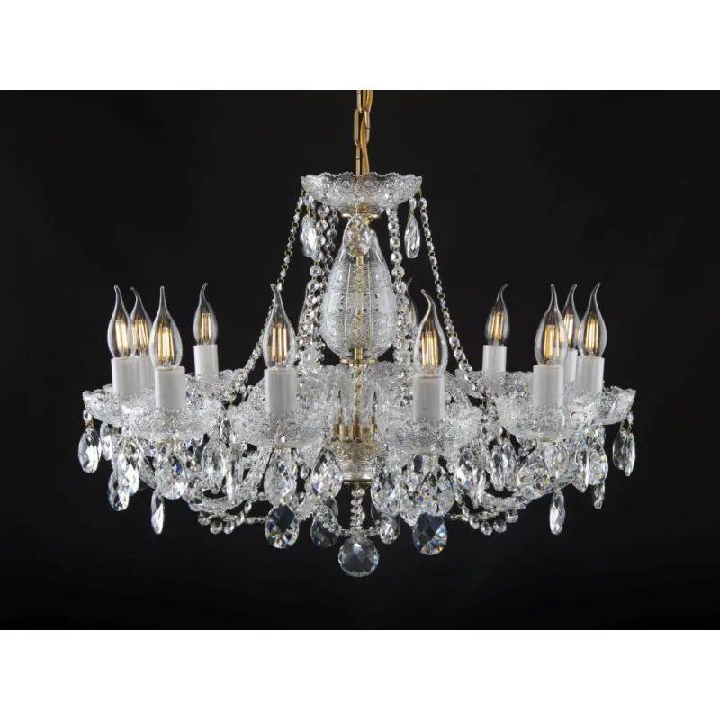Candelabru Cristale, Sticla, Bohemia, E14, EL0106921201, Crystal