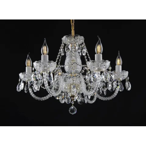 Candelabru Cristale, Sticla, Bohemia, E14, EL010692601, Crystal
