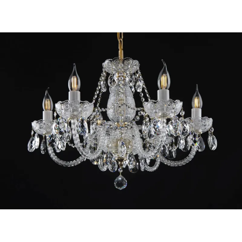 Candelabru Cristale, Sticla, Bohemia, E14, EL010692601, Crystal
