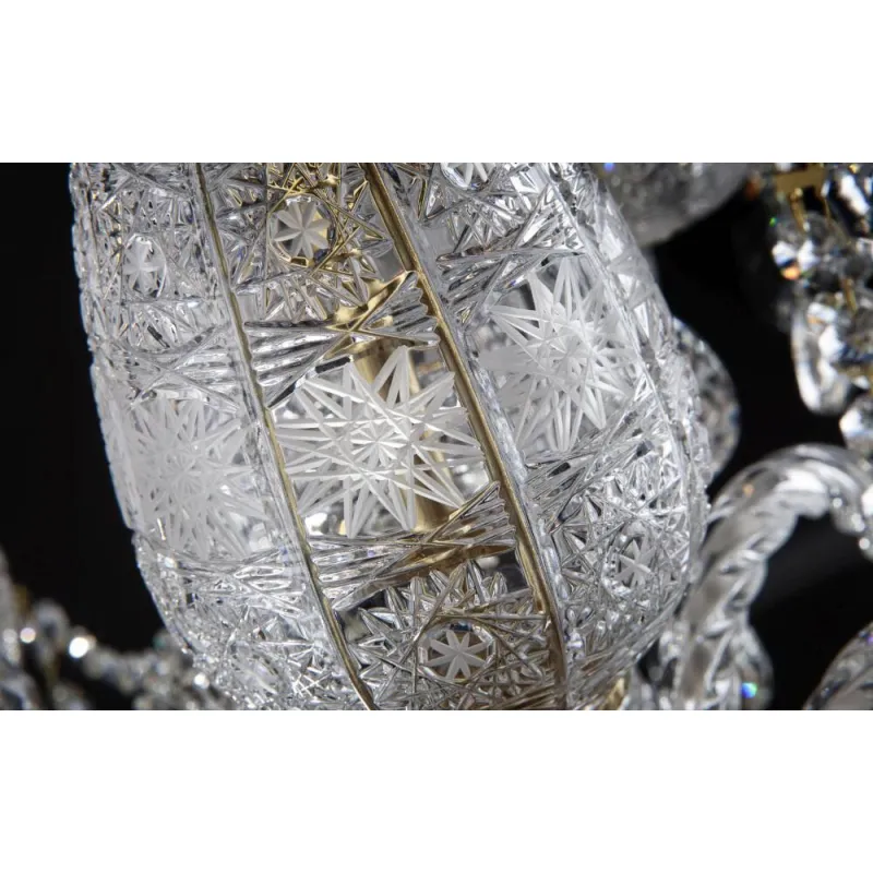 Candelabru Cristale, Sticla, Bohemia, E14, EL0106928+401, Crystal